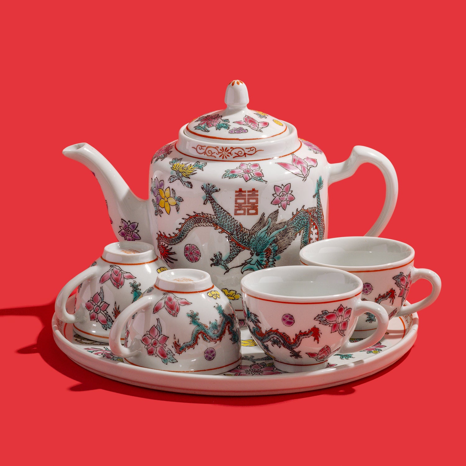 Dragon Phoenix Teaset – Wing on Wo - Main Image
