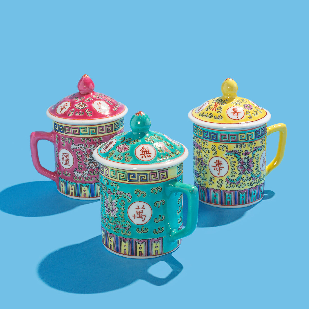 萬壽無疆 Covered Mugs